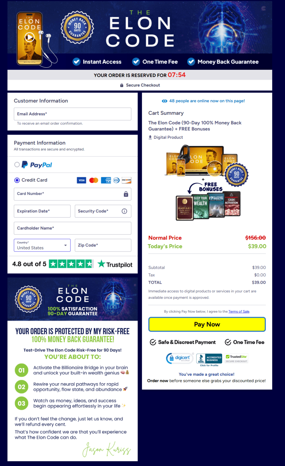 The Elon Code™   Checkout Page
